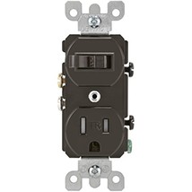 Leviton T5225 Combination, 15 Amp, 120 Volt AC Toggle Switch, and 15amp,... - $22.11