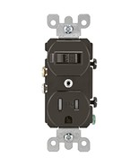 Leviton T5225 Combination, 15 Amp, 120 Volt AC Toggle Switch, and 15amp,... - $22.11