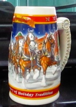 Budweiser 1900-1999 A Century of Holiday Tradition Stein Clydesdale Horses - £7.77 GBP