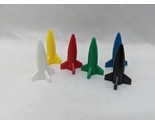 Lot Of (6) Rocket Board Game Player Pawns Yellow White Red Green Blue Bl... - $9.89