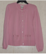 NEW VINTAGE WOMENS ORVIS PINK CARDIGAN SWEATER  SIZE S - €40,56 EUR