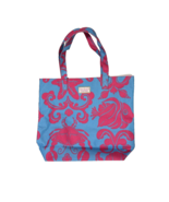 Lilly Pulitzer for Estee Lauder Tote Beach Bag Pink Blue Crabs Shells Ca... - £12.48 GBP