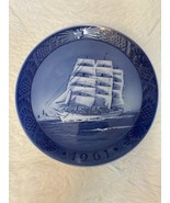1961 Royal Copenhagen Christmas Plate ~ Kai Lange The Training Ship Skol... - $21.03 CAD