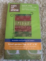 NEW Rain or Shine Small Garden Flag 12.5" x 18" Merry Christmas Theme - $6.37