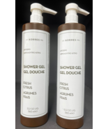 2 Bottles Gilbert &amp; Soames Korres Fresh Citrus SHOWER GEL 12.2oz Each NEW - $35.63