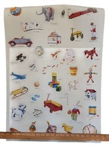 Cavallini &amp; Co. Picture Word Child&#39;s Room Decorative Paper Sheet Poster 2003 - £6.80 GBP