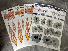 HOT FLASHES ILLUSIONS Decal Stickers  2 packs BULLET HOLES and 3 lightni... - £8.48 GBP