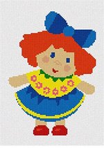 Pepita Needlepoint kit: Easy Doll 1, 7&quot; x 10&quot; - $50.00+