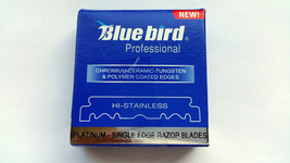 100 BLUEBIRD single edge razor blades for barbers Hi-stainless - £8.62 GBP