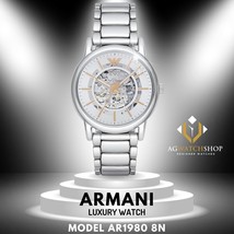 Emporio Armani Luigi Analog Silver Stainless Steel Dial Men&#39;s Watch-AR1980 - £146.28 GBP