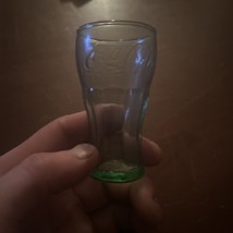 Vintage Coca-Cola Green Glass Mini 3 Inch Glass Collectible - $7.00