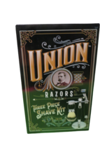 Union Razors Three Piece Shave Kit SS3 Black New In Original Box - $15.84