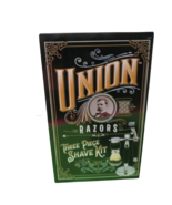 Union Razors Three Piece Shave Kit SS3 Black New In Original Box - £12.86 GBP