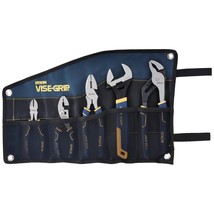 IRWIN VISE-GRIP Pliers Set with Tool Wrap, 5-Piece (2078708) , Blue - £74.34 GBP