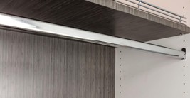Custom Cut Welded Steel Oval Wardrobe Closet Rod with End Supports Up to... - $26.67+