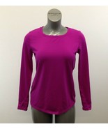 ACX Size Medium Women&#39;s Top Pink Long sleeve Scoop Neck Polyester Spandex  - $7.92