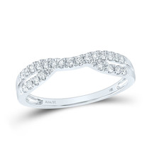 Authenticity Guarantee 
14kt White Gold Womens Round Diamond Ring Contour Enh... - £423.05 GBP