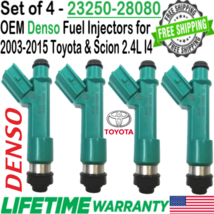 Genuine Denso 4Pcs Fuel Injectors for 2004-2007 Toyota Solara 4 Cylinder 2.4L I4 - $98.99