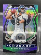 2020 Aaron Rodgers #d199 Prizm Draft Picks Purple and Green Crusades Packers/Cal - £4.63 GBP