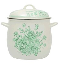 Pioneer Woman ~ AGATHA GREEN ~ 12  Qt. Stock Pot w/Lid ~ Steel w/Enamel ... - $100.00