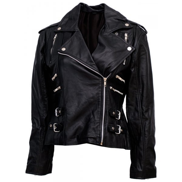 LE Black Biker Jacket for Women