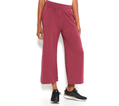 zuda Z-Knit Cropped Pants- Burgundy, LARGE - £15.81 GBP