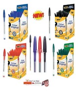 ORIGINAL BIC CRISTAL PENS MEDIUM - 1.0MM  BLACK/BLUE/RED/GREEN BALLPOINT... - $2.54