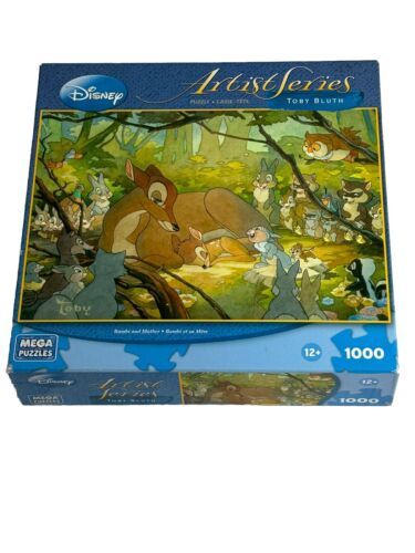 Disney Artist Series 1000 Piece Puzzle Bambi And Mother By Toby Bluth - $30.37