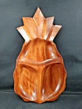 Money Pod Vintage Pineapple Bowl Wooden 12.5&quot; Long Collectible Chip Dip ... - €10,45 EUR