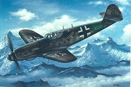 Framed 4&quot; X 6&quot; print of a WWII German Messerschmitt Bf-109 K4.  Hang or ... - $14.80