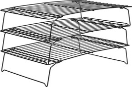 Cooling Rack 3-Tier Non-Stick Baking Stackable Wire Cookie Racks Cake Bakeware - £52.21 GBP