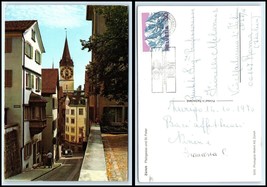 SWITZERLAND Postcard - Zurich, Pfalzgasse und St Peter B9 - £2.36 GBP