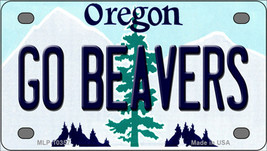 Go Beavers Oregon Novelty Mini Metal License Plate Tag - $14.95