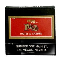 Union Plaza Hotel Casino Vintage Matchbook Las Vegas Nevada Unused E34m4 - £18.82 GBP