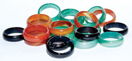 (set Of 100) 6mm Rounded Agate Rings - £158.40 GBP