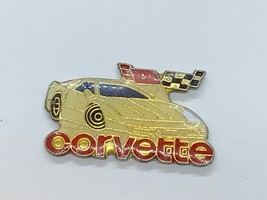 Vintage CORVETTE Car Racing Flags Pinback Jacket Hat Bookbag Lapel Pin Tie Tack - £9.98 GBP