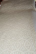 Vintage Petituft White Chenille Bedspread 84x102&quot; Fringe Scroll Design NOS - £59.35 GBP
