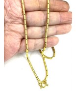22K 22kt  PURE YELLOW GOLD Round Barrel Tube baht chain / necklace 23&quot; - £1,383.95 GBP