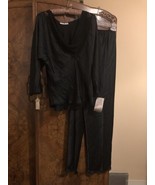 Vintage 1990’s Ralph Montenero Lounge Pajamas Set Sexy Black  NOS Origin... - £74.28 GBP