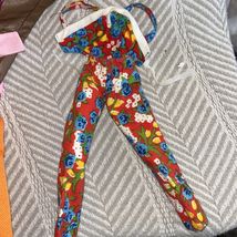 Vintage Barbie 1975 Best Buy Outfit #7202 Red &amp; Blue Floral Top &amp; Pants L2 - $27.09