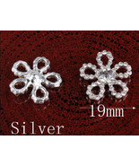10pieces Flower Flat Back Embellishment Buttons,Flatback Rhinestone Buttons - $9.90