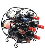 7 Bottles Freestanding Countertop Metal Wine Rack Small Wine Bottle Hold... - £28.18 GBP