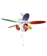 52 Inch Kids Ceiling Fan with Pull Chain Control - Color: Multicolor - $295.99
