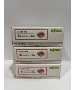 New 150PC Wago 221-413 3-Wire Lever Nuts - Splicing Connectors - $1,140.41 MXN