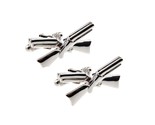 CROSSED RIFLE CUFFLINKS Army Infantry Marine Corps Military Symbol w GIF... - £10.34 GBP