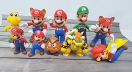 Super Mario Bros Figure Lot (10) Goomba Luigi Bowser Koopa Troopa Jakks Nintendo - £16.95 GBP