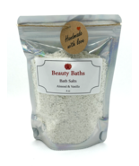 Almond &amp; Vanilla Bath Salts Epsom Salt bath soak gift for her therapeuti... - $136.29 MXN