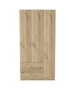 Three Door Armoire Clark, Bedroom, Light Oak / Black - $14,247.51 MXN