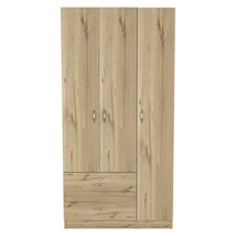 Three Door Armoire Clark, Bedroom, Light Oak / Black - $14,247.51 MXN