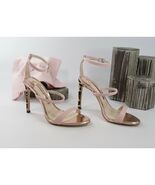 Sophia Webster Rosalind Pink Leather Leopard Calf Hair Heels Size 37 NIB... - $390.56